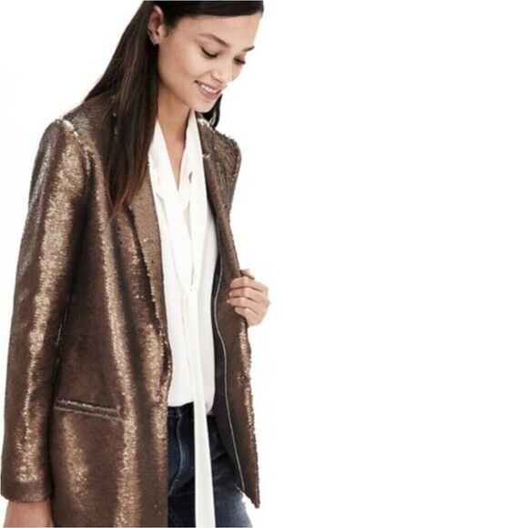 Banana Republic Monogram Sequin Blazer NWT
